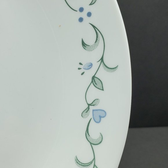 Corelle Country Cottage Dinner Plates Lavender Flowers Hearts Green Leaves - Picture 3 of 5